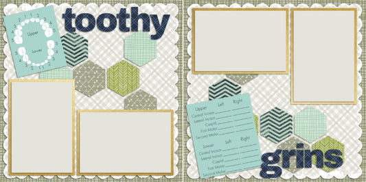 Toothy Grins Boy - 762 - EZscrapbooks Scrapbook Layouts Baby - Toddler