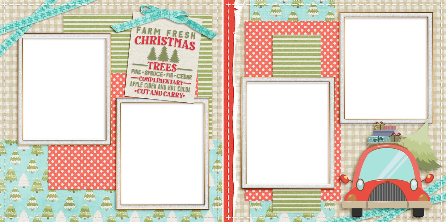 Farm Fresh Trees - Christmas - Digital Scrapbook Pages - INSTANT DOWNLOAD