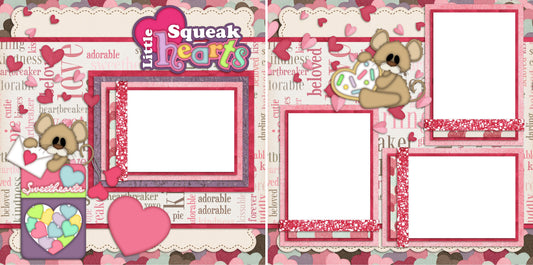 Little Squeakhearts - Digital Scrapbook Pages - INSTANT DOWNLOAD - EZscrapbooks Scrapbook Layouts Baby - Toddler, Love - Valentine