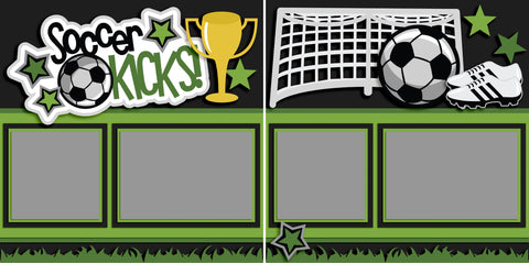Soccer Kicks - 2576 - EZscrapbooks Scrapbook Layouts soccer, Sports