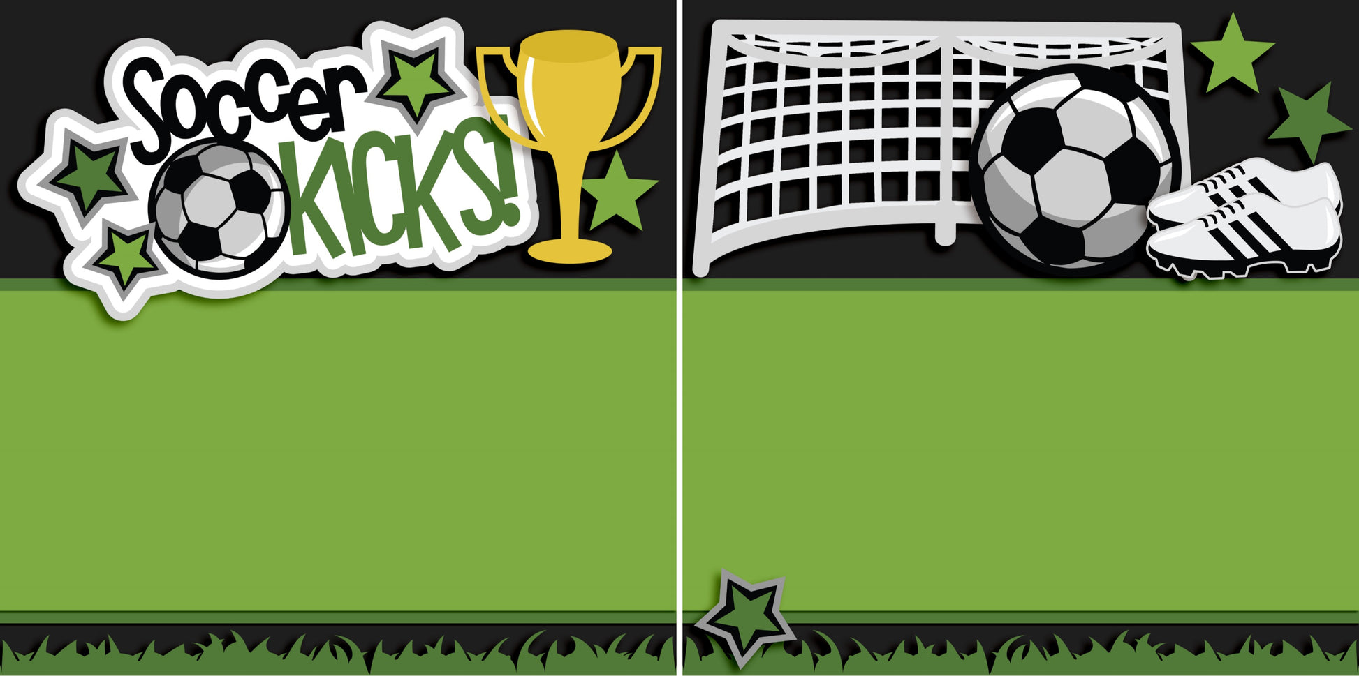 Soccer Kicks NPM - 2577 - EZscrapbooks Scrapbook Layouts soccer, Sports