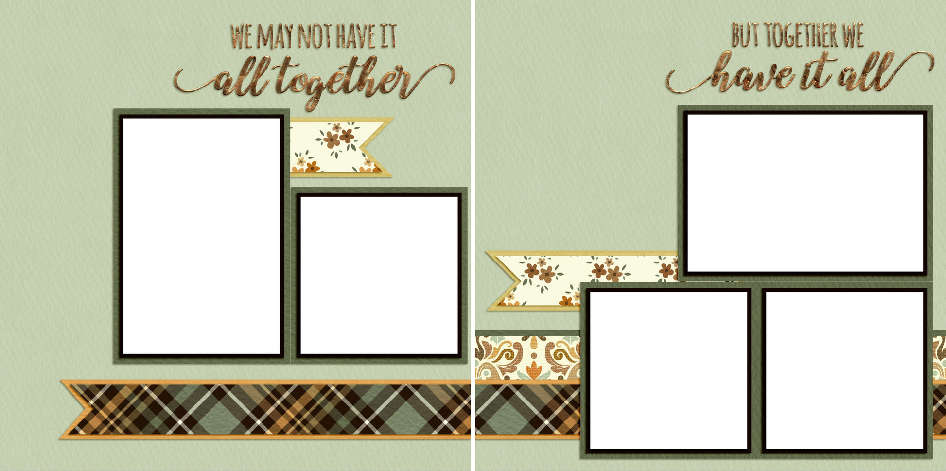 We Have It All - Digital Scrapbook Pages - INSTANT DOWNLOAD - 2019 - EZscrapbooks Scrapbook Layouts Family