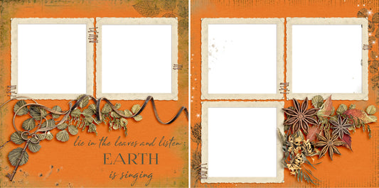 Earth is Singing - Digital Scrapbook Pages - INSTANT DOWNLOAD - EZscrapbooks Scrapbook Layouts Fall - Autumn