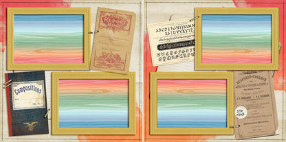 Vintage Compositions - 5600 - EZscrapbooks Scrapbook Layouts back to school, School