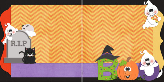 Boo NPM - 2274 - EZscrapbooks Scrapbook Layouts Halloween