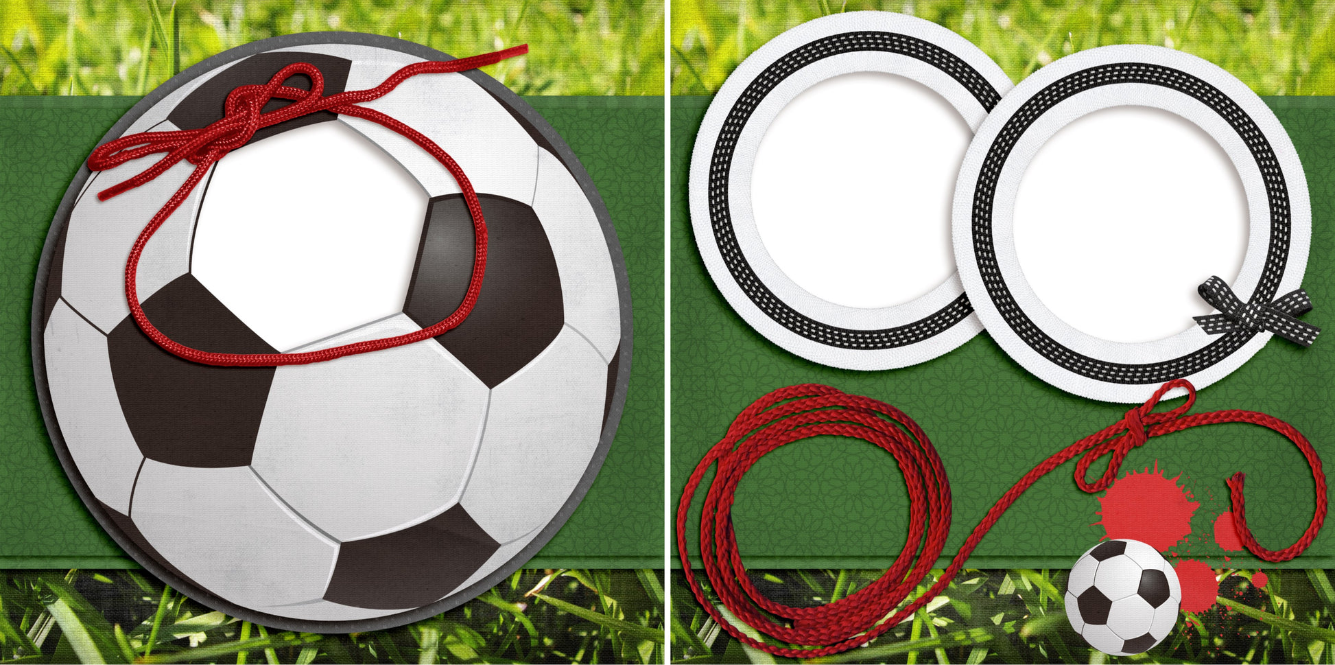 Soccer Ball - Digital Scrapbook Pages - INSTANT DOWNLOAD - EZscrapbooks Scrapbook Layouts soccer, Sports