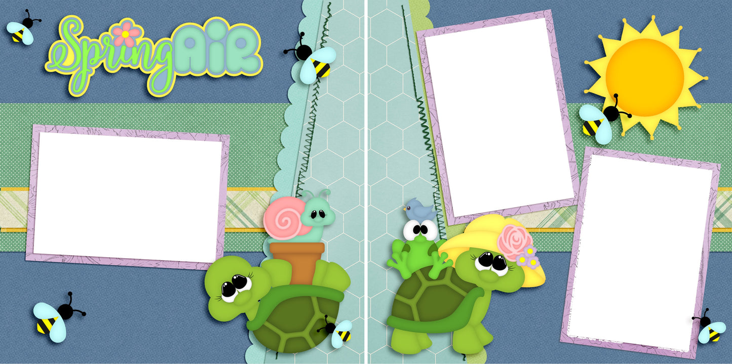 Spring Air - Digital Scrapbook Pages - INSTANT DOWNLOAD - EZscrapbooks Scrapbook Layouts Spring - Easter