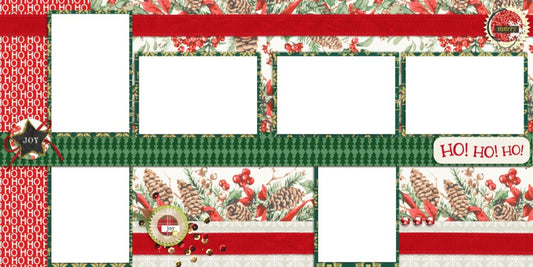 HoHoHo Again - Digital Scrapbook Pages - INSTANT DOWNLOAD - EZscrapbooks Scrapbook Layouts Christmas