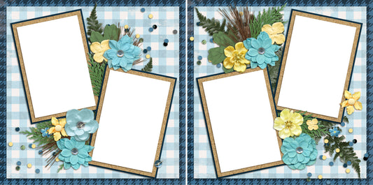 Forest Girl - Digital Scrapbook Pages - INSTANT DOWNLOAD - EZscrapbooks Scrapbook Layouts Camping - Hiking