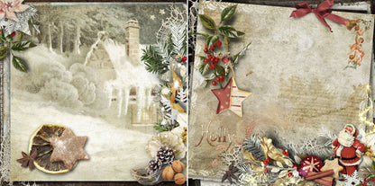 Vintage Christmas Memories NPM - 5201 - EZscrapbooks Scrapbook Layouts Christmas, Snow, Winter
