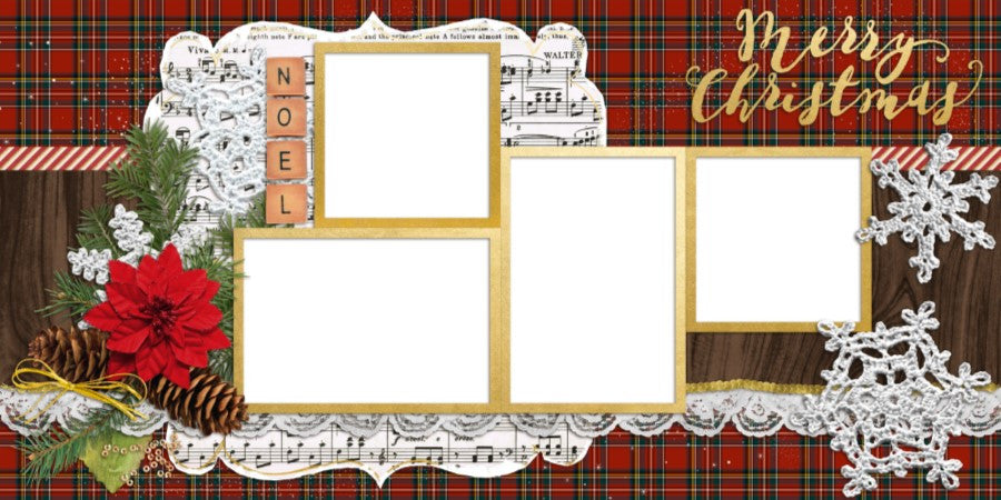 Christmas Noel - Digital Scrapbook Pages - INSTANT DOWNLOAD - EZscrapbooks Scrapbook Layouts Christmas