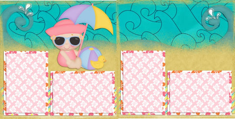 Beach Baby Girl - 778 - EZscrapbooks Scrapbook Layouts Baby - Toddler, Beach - Tropical