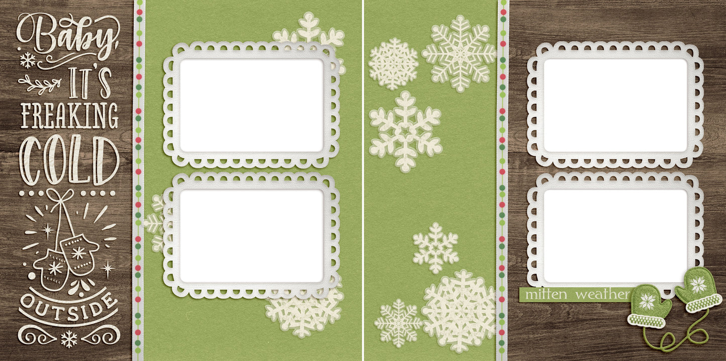 Freaking Cold - Digital Scrapbook Pages - INSTANT DOWNLOAD