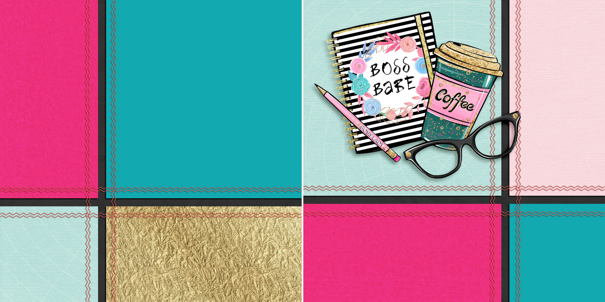 Boss Babe NPM - 5397 - EZscrapbooks Scrapbook Layouts boss babe