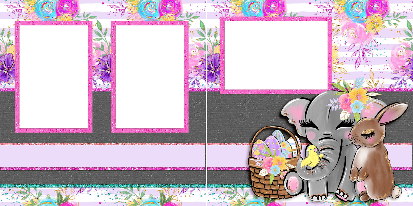 Cute Easter Crew - Digital Scrapbook Pages - INSTANT DOWNLOAD