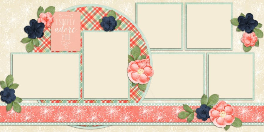 Baby Girl Simply Adore You - 715 - EZscrapbooks Scrapbook Layouts Baby - Toddler, Girls