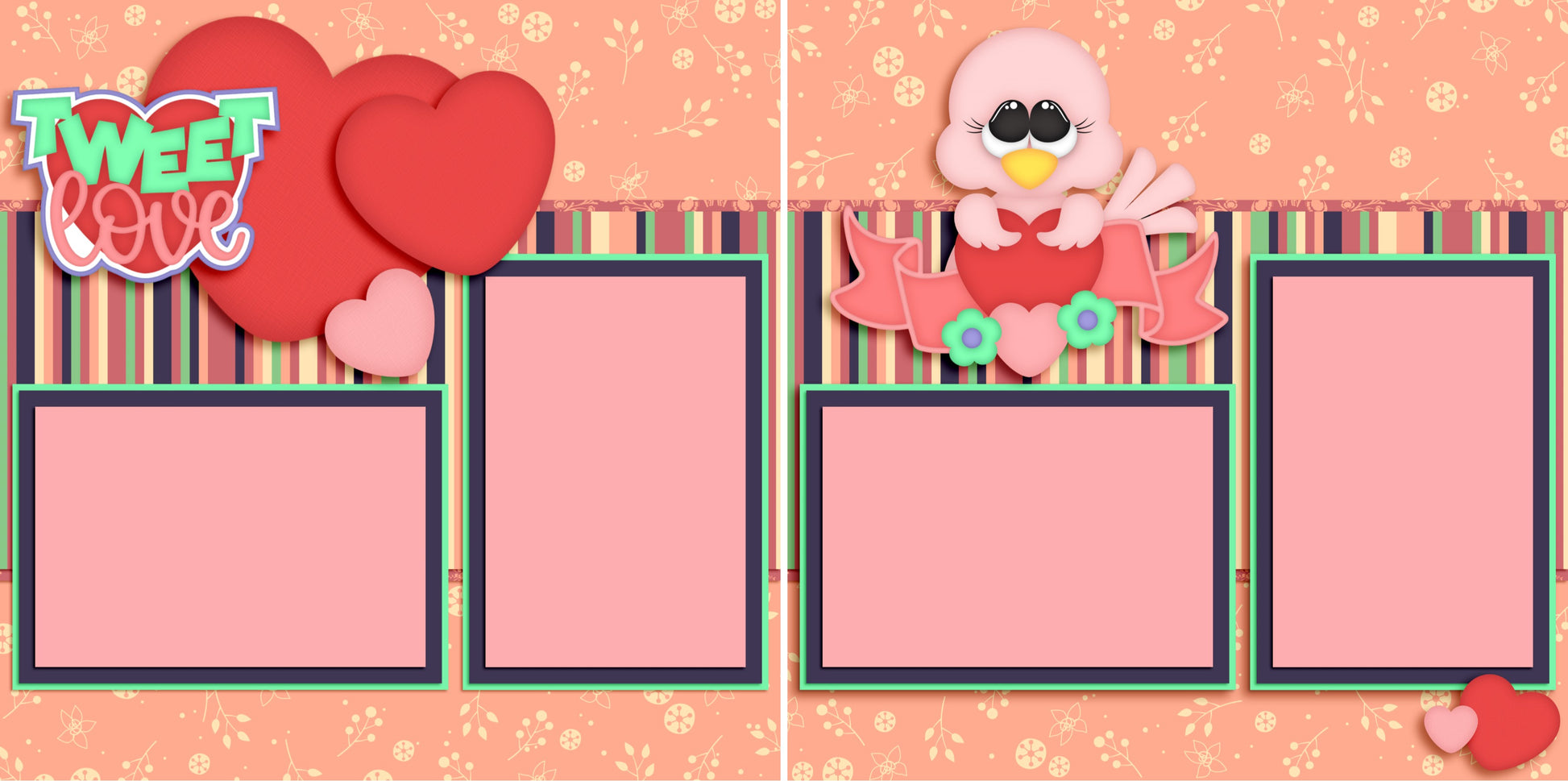 Tweet Love - 3770 - EZscrapbooks Scrapbook Layouts Love - Valentine