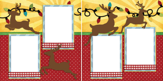 Reindeer - Digital Scrapbook Pages - INSTANT DOWNLOAD - EZscrapbooks Scrapbook Layouts Christmas