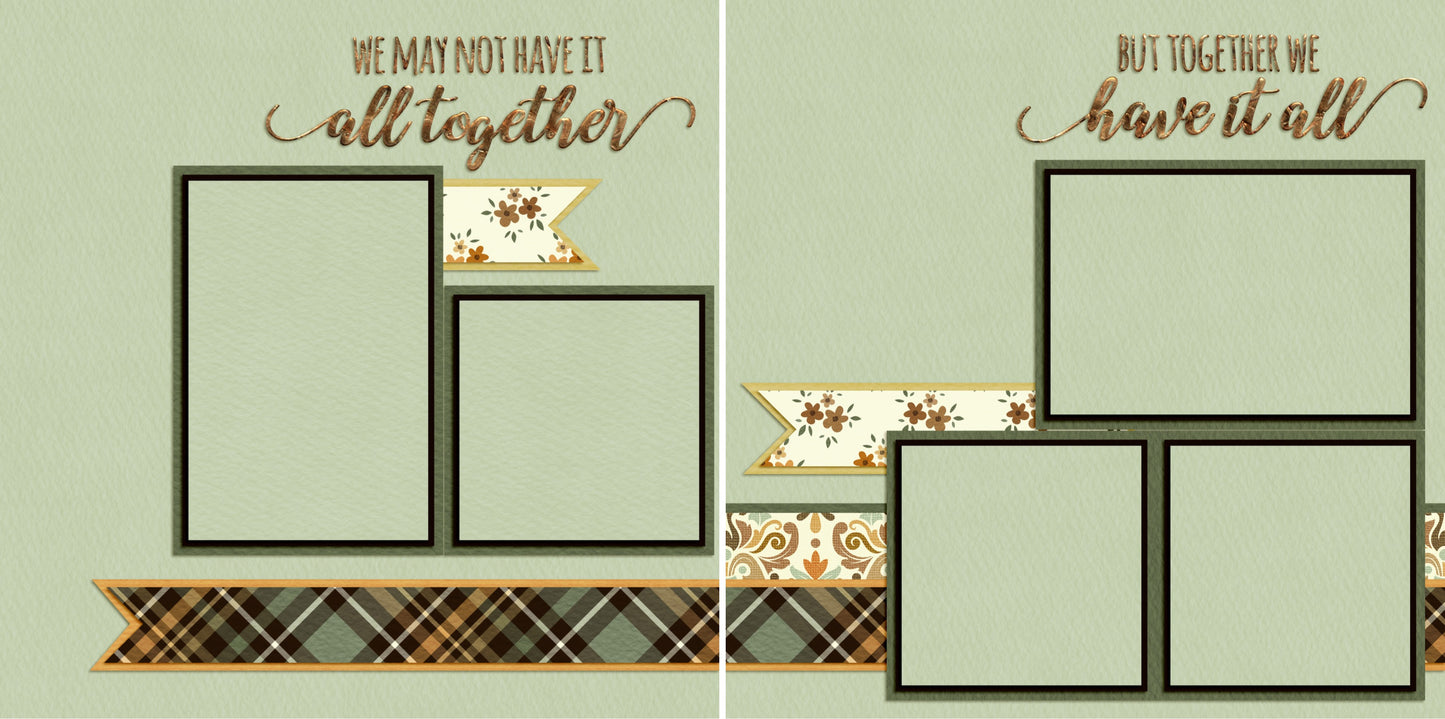We Have It All - 4404 - EZscrapbooks Scrapbook Layouts Family, Thanksgiving