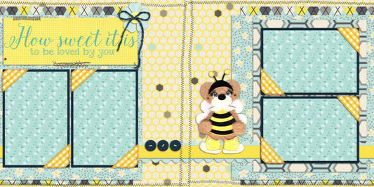 Honey Bee Bear - 822 - EZscrapbooks Scrapbook Layouts Baby - Toddler, Girls