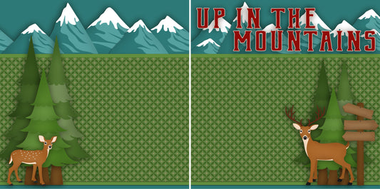 Up in the Mountains NPM - 2331 - EZscrapbooks Scrapbook Layouts Camping - Hiking, Hunting - Fishing