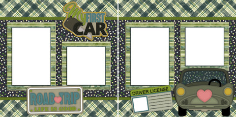 My First Car - Digital Scrapbook Pages - INSTANT DOWNLOAD - EZscrapbooks Scrapbook Layouts Teen