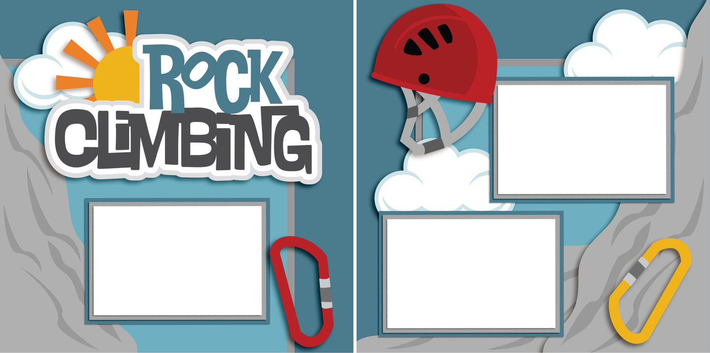 Rock Climbing - Digital Scrapbook Pages - INSTANT DOWNLOAD - EZscrapbooks Scrapbook Layouts Sports