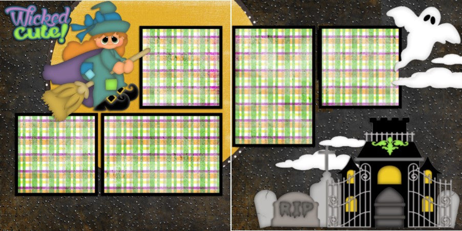 Wicked Cute - 855 - EZscrapbooks Scrapbook Layouts Halloween