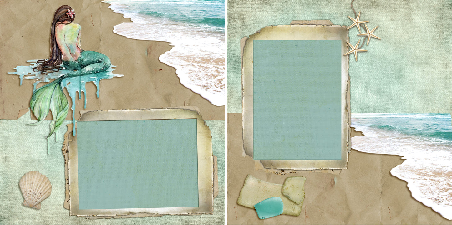 Mermaid Dreams - 4884 - EZscrapbooks Scrapbook Layouts Beach - Tropical
