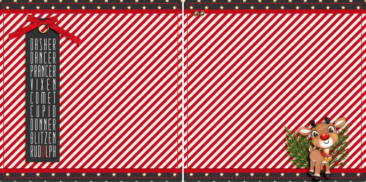 Rudolph NPM - 4433 - EZscrapbooks Scrapbook Layouts Christmas