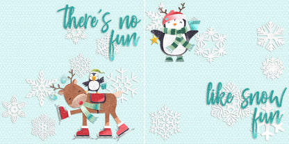 No Fun Like Snow Fun NPM - 5169 - EZscrapbooks Scrapbook Layouts Christmas, Snow, Winter