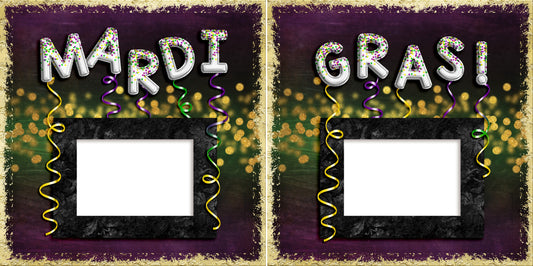 Mardi Gras - Digital Scrapbook Pages - INSTANT DOWNLOAD