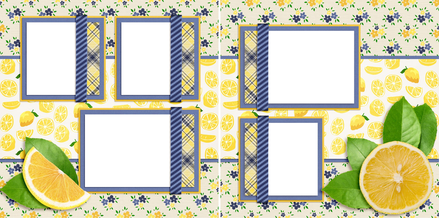 Lemon Fresh - Digital Scrapbook Pages - INSTANT DOWNLOAD - EZscrapbooks Scrapbook Layouts Foods, Summer