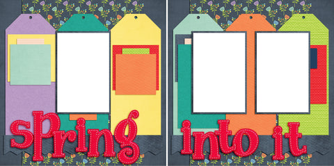 Spring Into It - Digital Scrapbook Pages - INSTANT DOWNLOAD - EZscrapbooks Scrapbook Layouts Spring - Easter