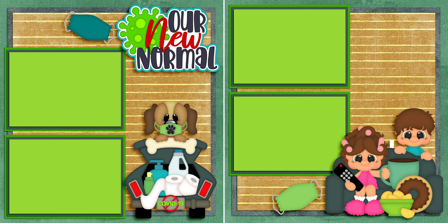 Our New Normal - 4932 - EZscrapbooks Scrapbook Layouts covid, Quarantine-Corona