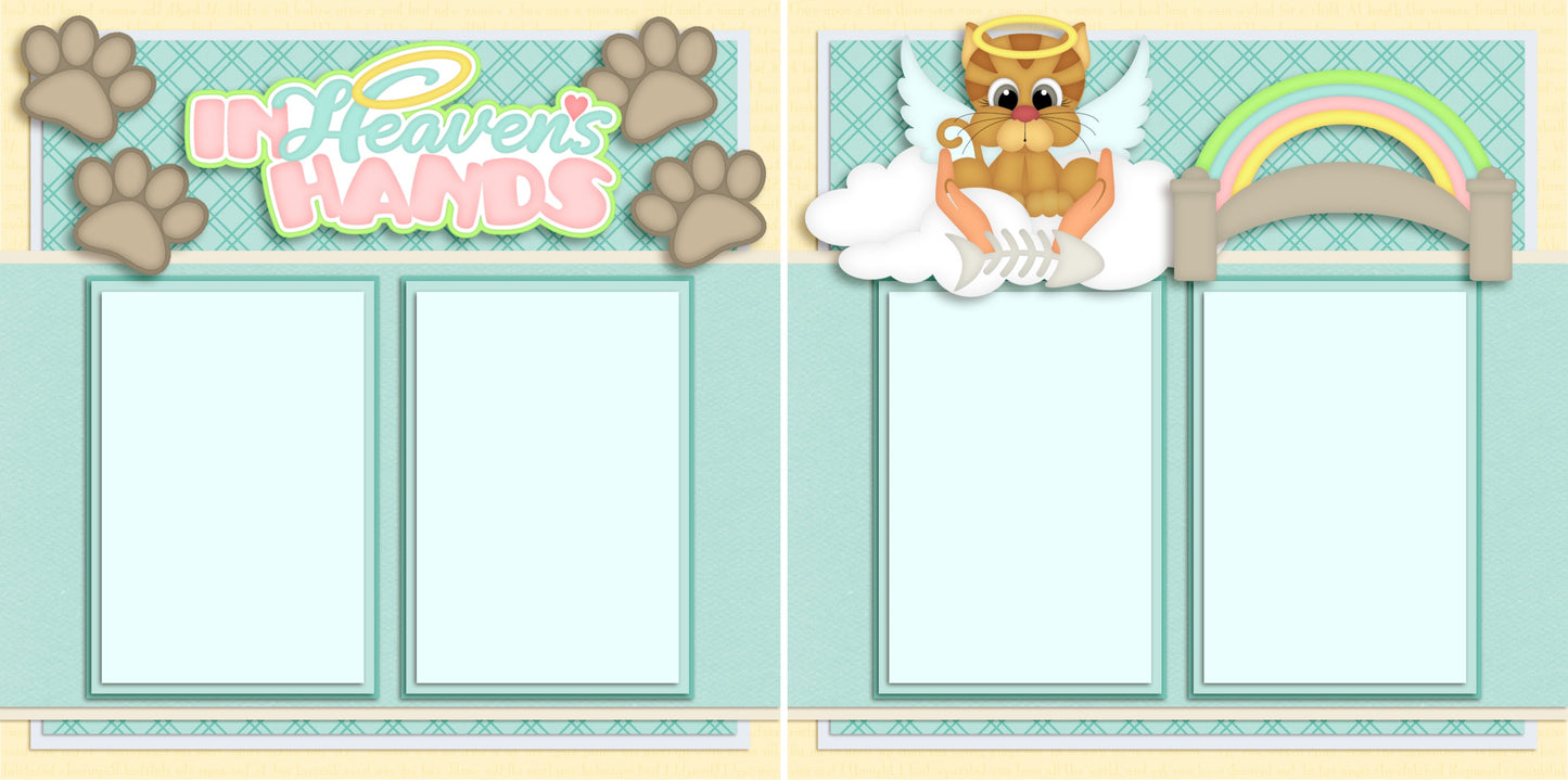 In Heaven's Hands Cat - 2721 - EZscrapbooks Scrapbook Layouts Pets