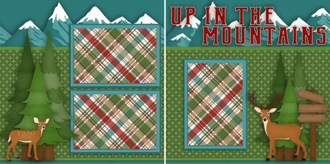 Up In The Mountains - 2330 - EZscrapbooks Scrapbook Layouts Camping - Hiking, Hunting - Fishing