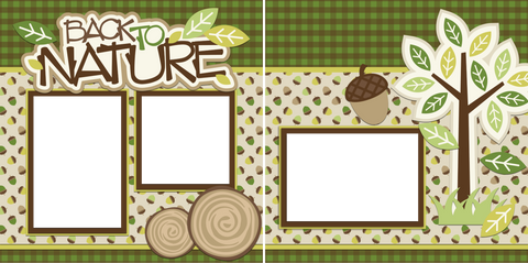 Back to Nature - Digital Scrapbook Pages - INSTANT DOWNLOAD - EZscrapbooks Scrapbook Layouts Camping - Hiking