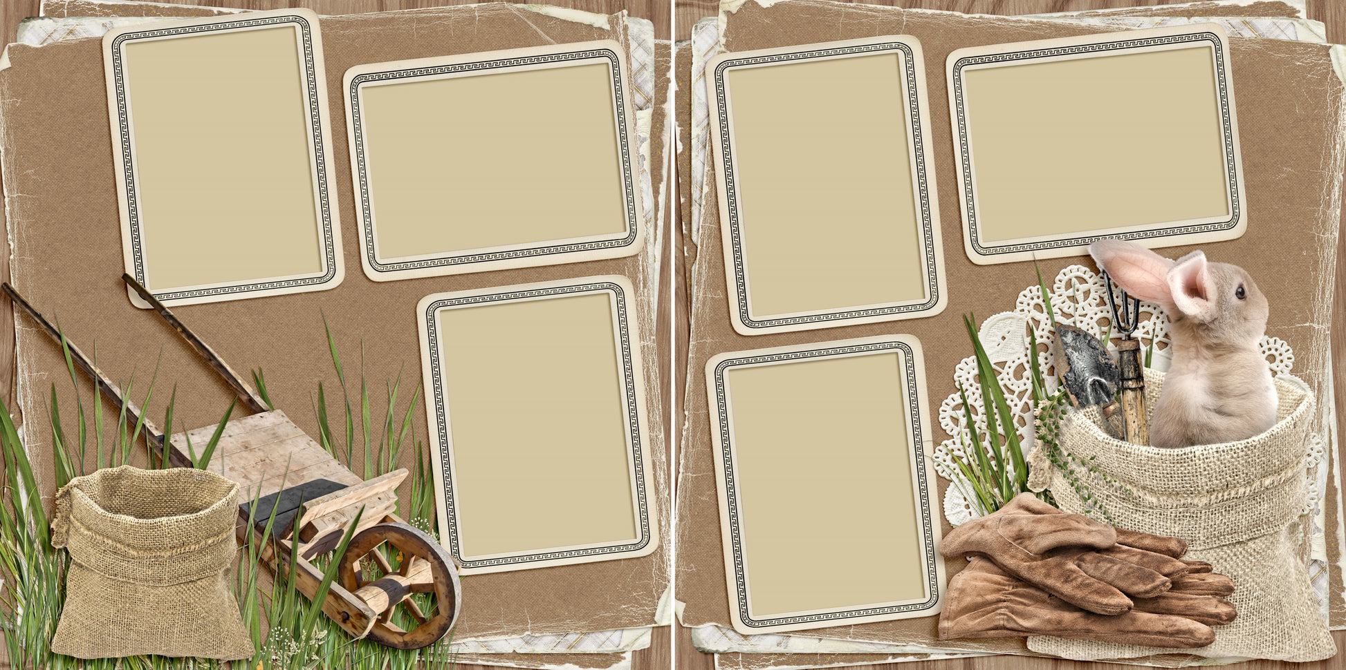 Garden Friend - 5516 - EZscrapbooks Scrapbook Layouts Farm - Garden, Spring