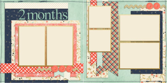 Baby Girl 2 Months - 702 - EZscrapbooks Scrapbook Layouts Baby - Toddler