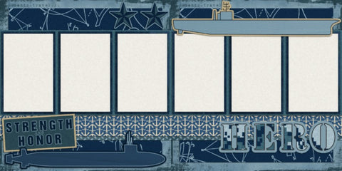 Navy - 737 - EZscrapbooks Scrapbook Layouts Military