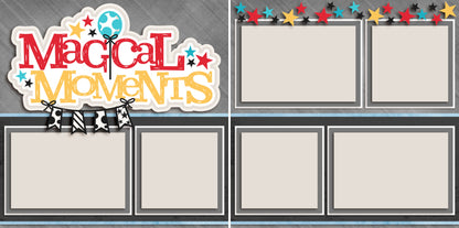 Magical Moments Banner - 2965 - EZscrapbooks Scrapbook Layouts Disney