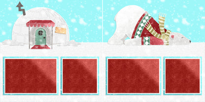 Polar Bear - 5174 - EZscrapbooks Scrapbook Layouts Christmas, Snow, Winter