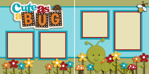 Cute as a Bug Boy - 2486 - EZscrapbooks Scrapbook Layouts Baby - Toddler, Farm - Garden, Outside Play