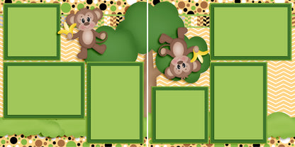 Tree Monkeys - 3780 - EZscrapbooks Scrapbook Layouts Animals, Disney