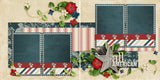 All American - 4152 - EZscrapbooks Scrapbook Layouts July 4th - Patriotic
