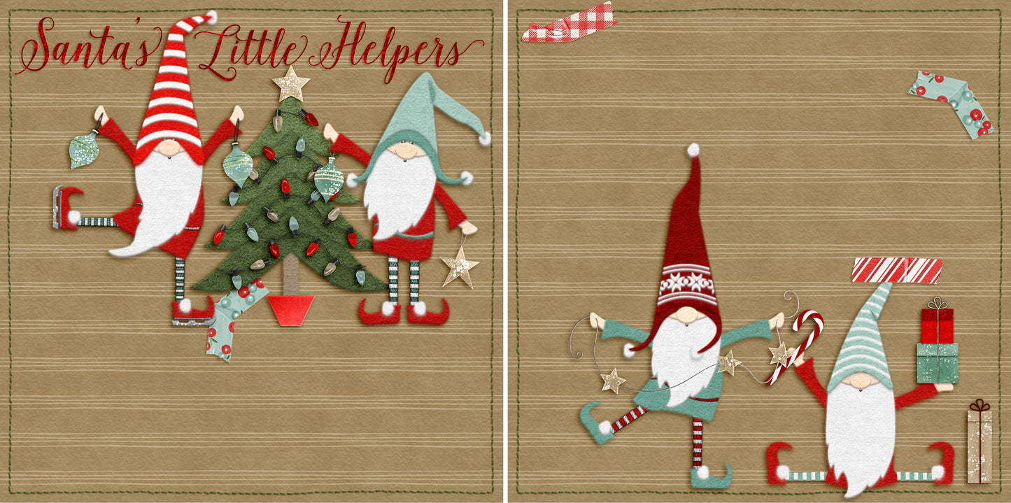 Santa's Little Helpers NPM - 4469 - EZscrapbooks Scrapbook Layouts Christmas