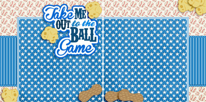 Take Me Out to the Ball Game Blue NPM - 3229 - EZscrapbooks Scrapbook Layouts baseball, Sports