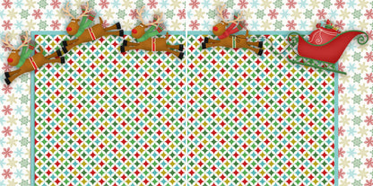 Santa's Sleigh NPM - 2351 - EZscrapbooks Scrapbook Layouts Christmas