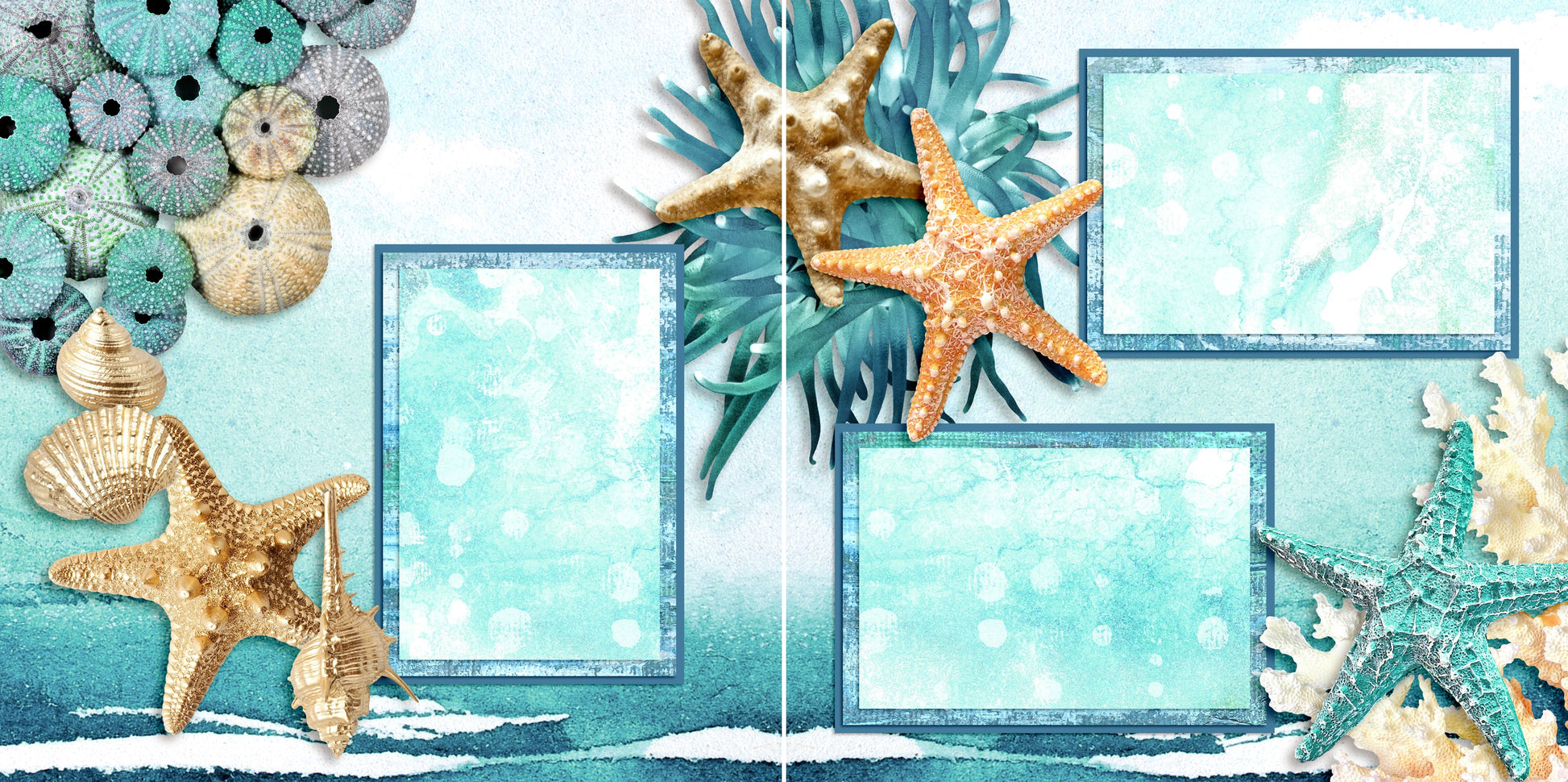 Ocean Beauty - 5544 - EZscrapbooks Scrapbook Layouts Beach - Tropical, cruise